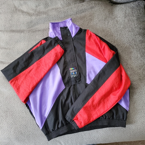puma color block jacket